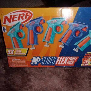 Nerf N Series Party Pack, Includes 5 N Series Flex Blasters, 15 N1 Darts